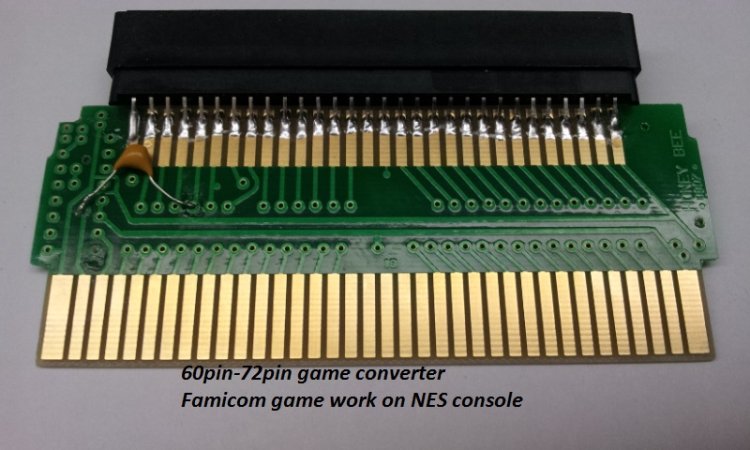 60pin - 72pin game adapter converter - Famicom game work on NES - Click Image to Close