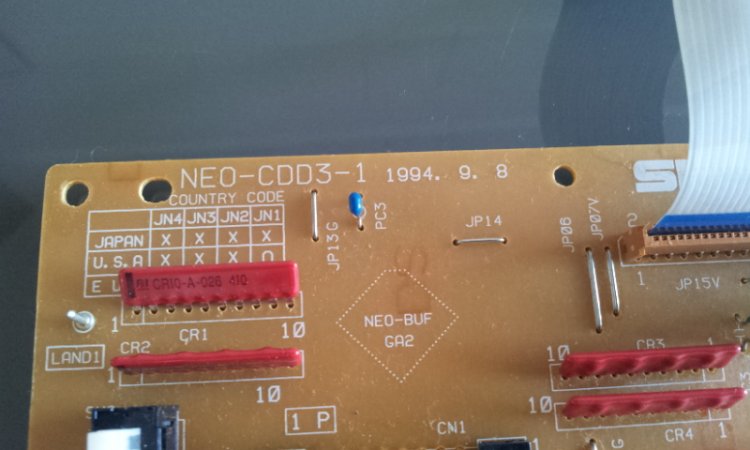 SNK Neo Geo CD console controller PCB Board -TOP Loading version - Click Image to Close