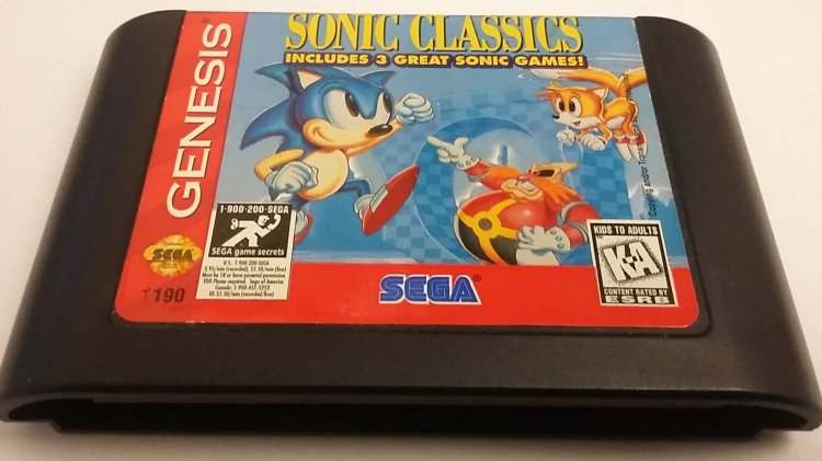 Mega Drive: Sonic Classics 3 in 1 - USA version - Click Image to Close