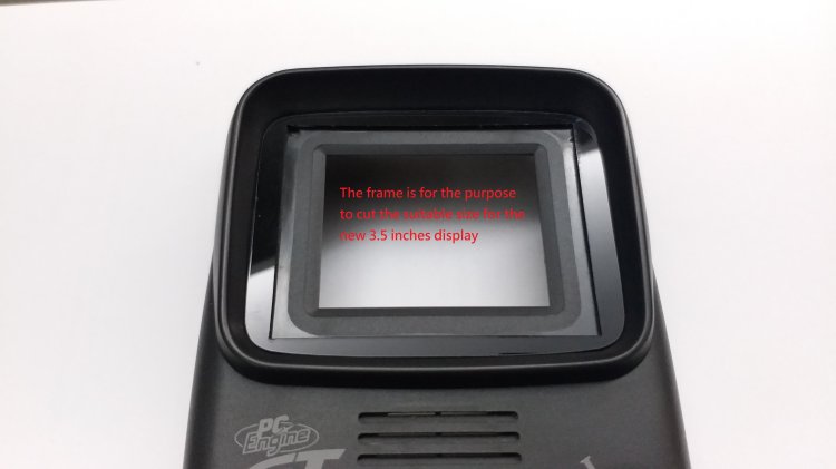 Screen Protector Lens Cover + Frame for Pc-Engine GT 3.5" LCD - Click Image to Close