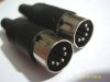 5-Pin DIN Male Plug Connector with black Plastic Handle Male x5