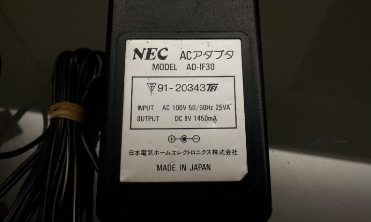 Pc-Engine Interface unit power supply adaptor - Original AD-IF30 - Click Image to Close