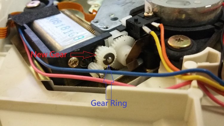 Gear & Gear Ring for PC-Engine CD Rom2 / Turbo Grafx CD console - Click Image to Close