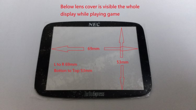 Screen Protector Lens Cover + Frame for Pc-Engine GT 3.5" LCD - Click Image to Close